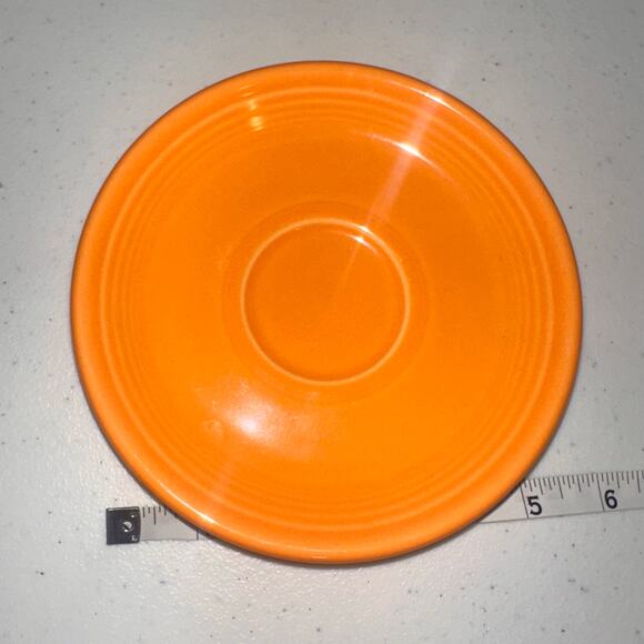 Fiestaware Tangerine 5 7/8" Coffee Cup Saucer Plate Retired Color - Picture 1 of 4